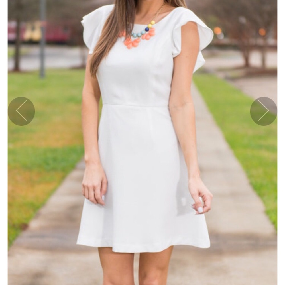 White ruffled Dress